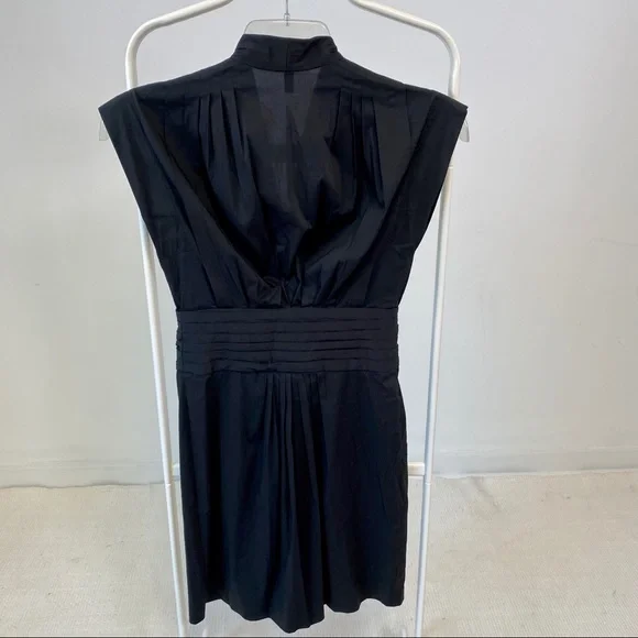 Anthropologie Dress BCBGMaxAzria 0 Kimono Wrap Belt Mini Black - Picture 10 of 11